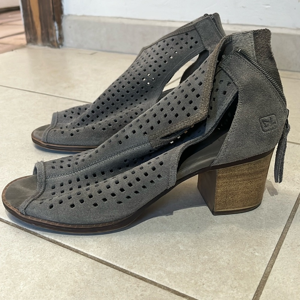 Peep toe booties